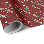Papier Cadeau Conserver le calme et le trait (Coin rond)
