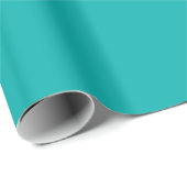 Papier Cadeau Conserver Le Calme Et Votre Texte Accent Turquoise (Coin rond)