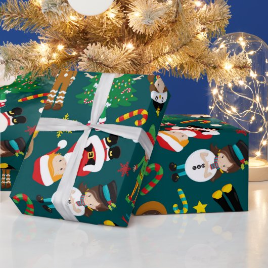 Papier Cadeau Conserver ou concevoir votre propre - Papier d'env (Vacances)