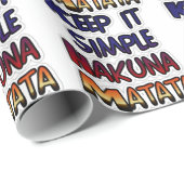 Papier Cadeau Conserver Simple Hakuna Matata Art Print (Coin rond)