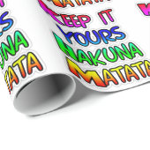 Papier Cadeau Conserver votre Hakuna Matata Art Print (Coin rond)