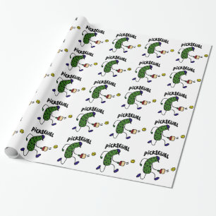 Papier Cadeau Conserves au vinaigre drôles jouant Pickleball