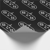 Papier Cadeau Console Noir Blanc Retro Simple Elegant (Coin)