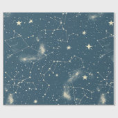Papier Cadeau Constellation céleste - Nuit étoilée (2) (Plat)