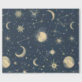 Papier Cadeau Constellation céleste - Nuit étoilée (3) (Plat)