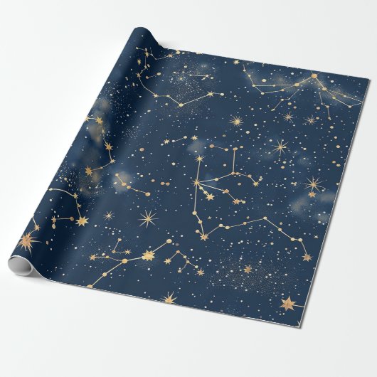 Papier Cadeau Constellation céleste - Nuit étoilée (5) (Déroulé)
