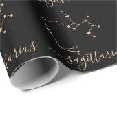 Papier Cadeau Constellation de Sagittaire (Coin rond)