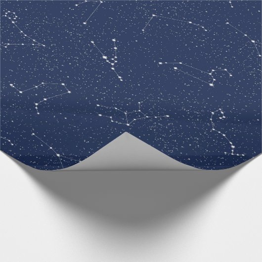 Papier Cadeau Constellations de zodiaque avec un ciel étoilé (Coin)