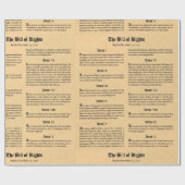 Papier Cadeau Constitution des États-Unis Déclaration des droits (Plat)