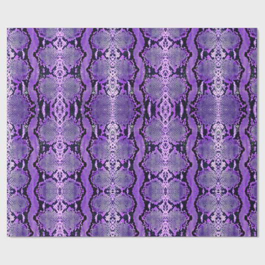 Papier Cadeau Constrict bleu mauve de baie mauve Snakeskin (Plat)