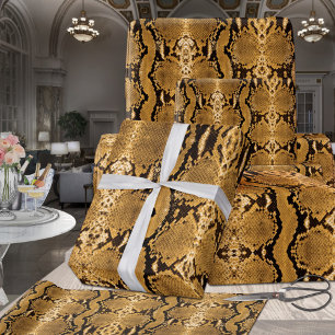 Papier Cadeau Constricteur de boa d'or de miel Snakeskin