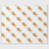 Papier Cadeau Constructeur heureux sur le chantier de (Plat)