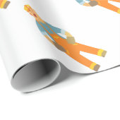 Papier Cadeau Constructeur heureux sur le chantier de (Coin rond)