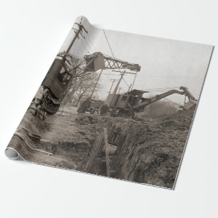 Papier Cadeau Construction anticipée de la baie Green Shovel