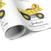 Papier Cadeau Construction Camion Enfants N'importe quel âge Ann (Coin rond)