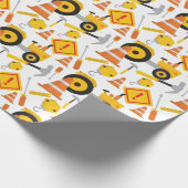 Papier Cadeau Construction de route Anniversaire des enfants (Coin)