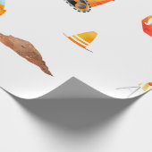 Papier Cadeau Construction en blanc (Coin)