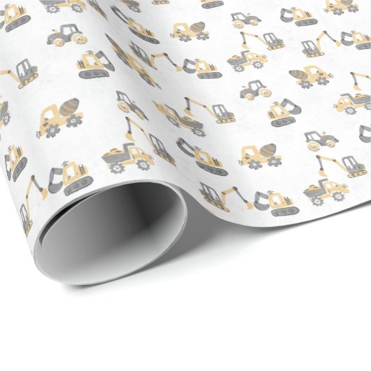 Papier Cadeau construction pour enfants (Coin rond)