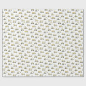 Papier Cadeau Construction Véhicules de Camion Garçons fête d'an (Plat)