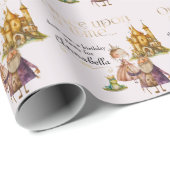 Papier Cadeau Conte de fée classique pour enfants Princesse et g (Coin rond)