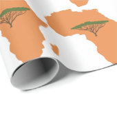 Papier Cadeau Continent africain (Coin rond)