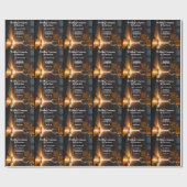 Papier Cadeau Contrat de soudage construction ajouter nom numéro (Plat)