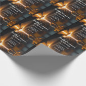 Papier Cadeau Contrat de soudage construction ajouter nom numéro (Coin)