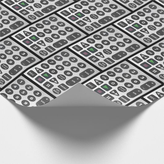 Papier Cadeau contrôleur à distance argent tv (Coin)