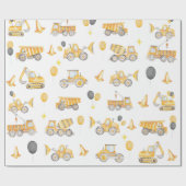 Papier Cadeau Contruction Birthday Wrapping Paper (Plat)