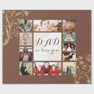 Papier Cadeau Cook Papa We Love You Family Photo Collage