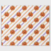 Papier Cadeau Cookie Citrouille Halloween Jack-O-Lantern (Plat)