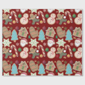 Papier Cadeau Cookie de Noël (Plat)