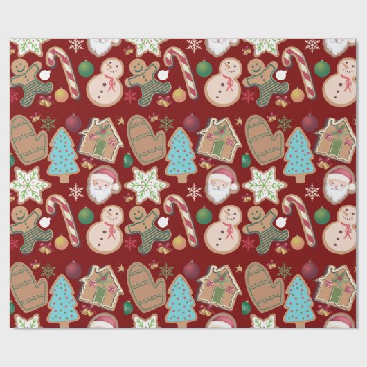 Papier Cadeau Cookie de Noël (Plat)