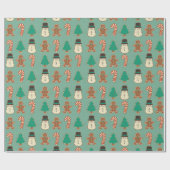 Papier Cadeau Cookie de Noël/Fêtes (Plat)