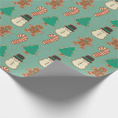 Papier Cadeau Cookie de Noël/Fêtes (Coin)