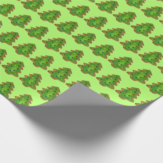 Papier Cadeau Cookie de sucre vert Noël Arbre de vacances Cuisin (Coin)