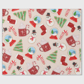 Papier Cadeau Cookie Illustration Pattern (Plat)