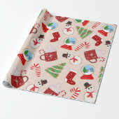 Papier Cadeau Cookie Illustration Pattern (Déroulé)