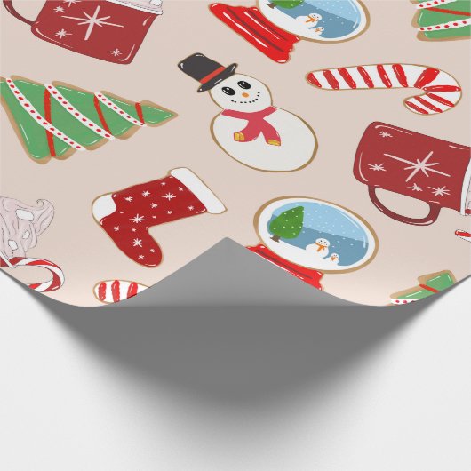 Papier Cadeau Cookie Illustration Pattern (Coin)