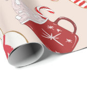Papier Cadeau Cookie Illustration Pattern (Coin rond)