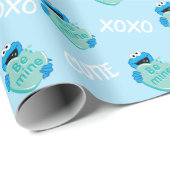 Papier Cadeau Cookie Monster "Be Mine" Candy Saint-Valentin (Coin rond)
