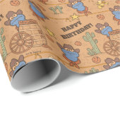 Papier Cadeau Cookie Monster | Motif de synthèse de cookies (Coin rond)