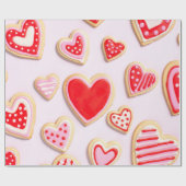 Papier Cadeau Cookies de la Saint Valentin (Plat)