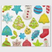 Papier Cadeau Cookies de Noël (Plat)