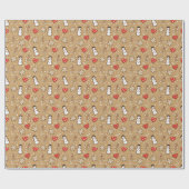 Papier Cadeau Cookies de Noël (Plat)