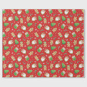 Papier Cadeau Cookies de Noël (Plat)