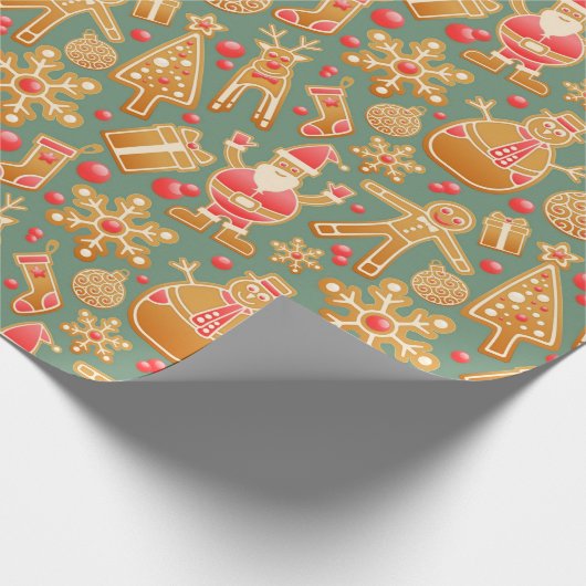 Papier Cadeau Cookies de Noël (Coin)