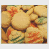 Papier Cadeau Cookies de Noël avec arroses de sucre (Plat)