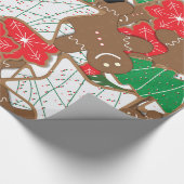 Papier Cadeau Cookies de Noël Papier d'emballage de vacances (Coin)