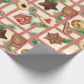 Papier Cadeau Cookies de Noël vintages (Coin)